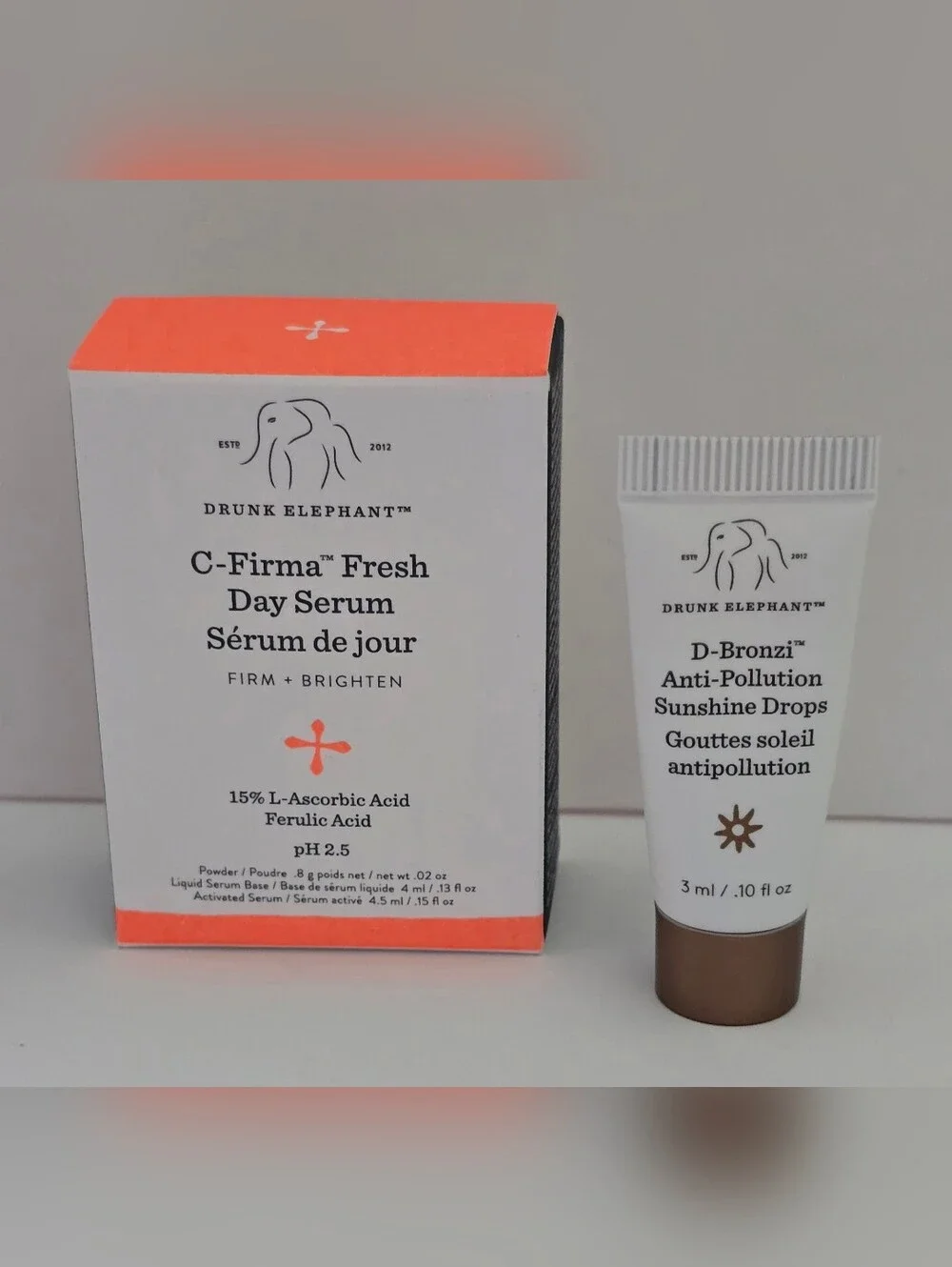 Drunk Elephant 13 Piece Travel Lot: Cleanser, Serum, D-Bronzi, Cream, Bag NEW - Picture 6 of 16